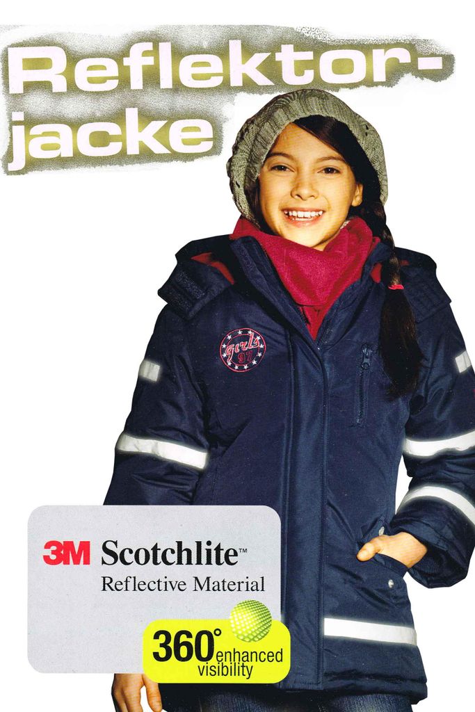 Pepperts Mädchen Reflektor Jacke 72330 Dunkelblau 140