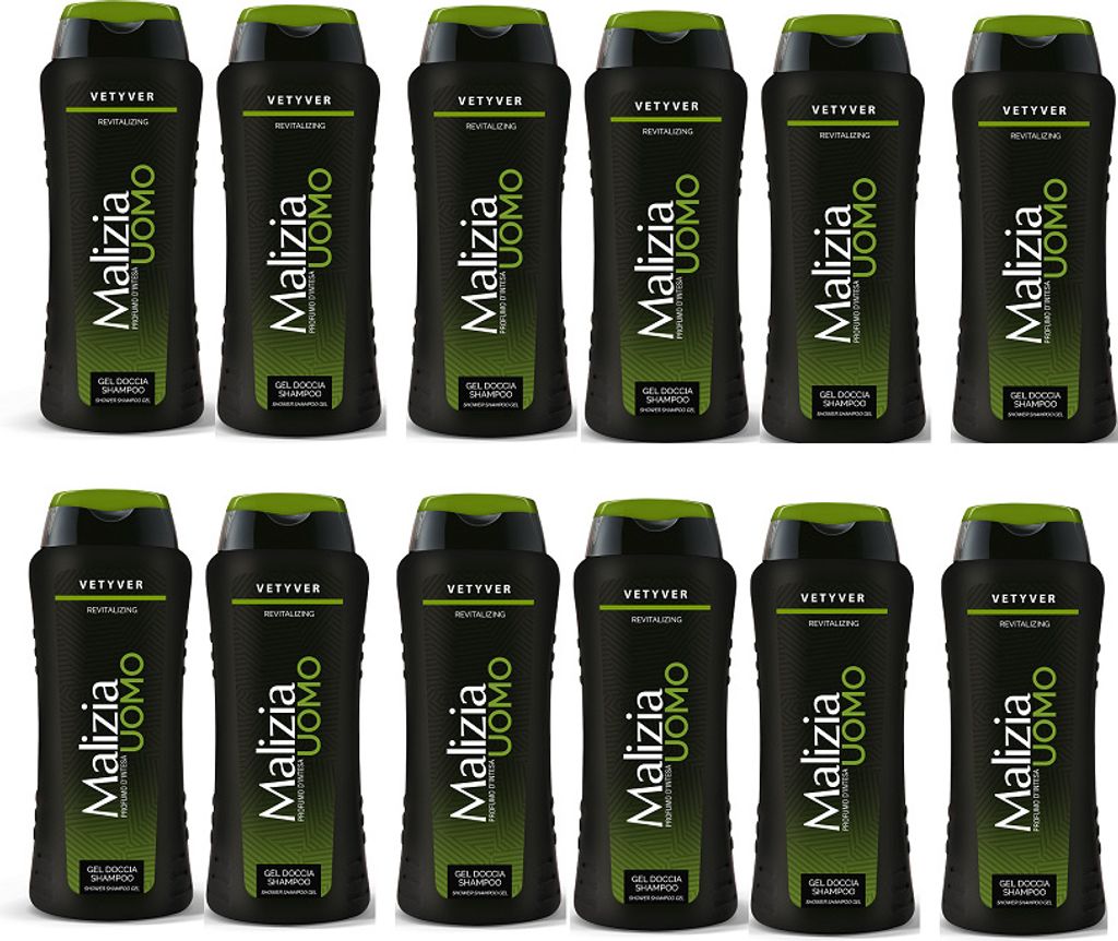 Malizia UOMO Vetyver Duschgel & Shampoo Revitalizing 2in1 Produktbild 