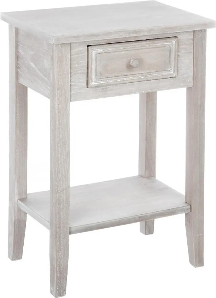 Petite Table de Chevet Claire en Bois pour Chambre d'Adulte Eazy Living