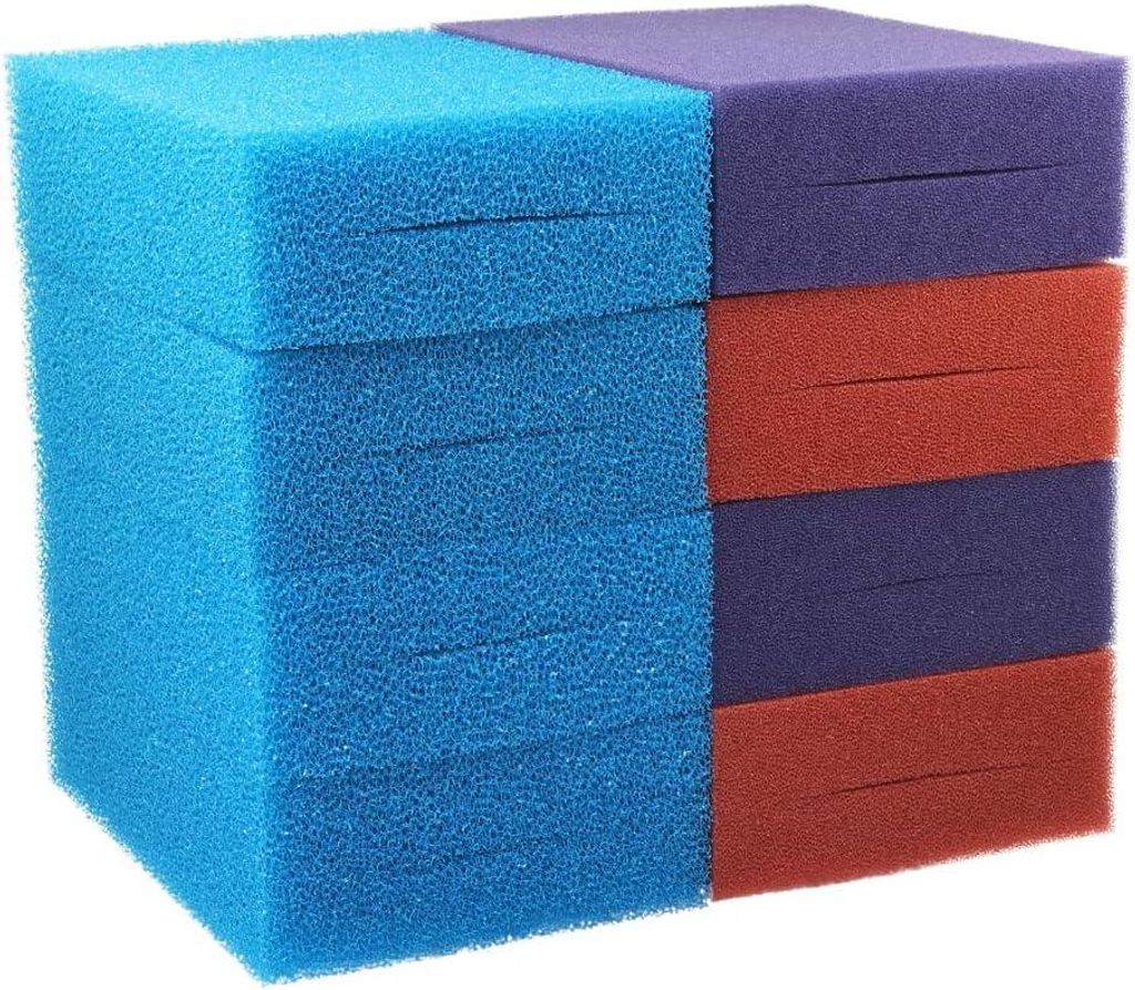 8 Stück Ersatzfilter Schwamm Set für Oase Biotec Screenmatic² 60000 (31cm x 21,5cm x 9cm)