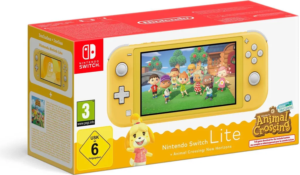 Nintendo Switch Lite Animal Crossing Jaune avec Processeur NVIDIA Tegra