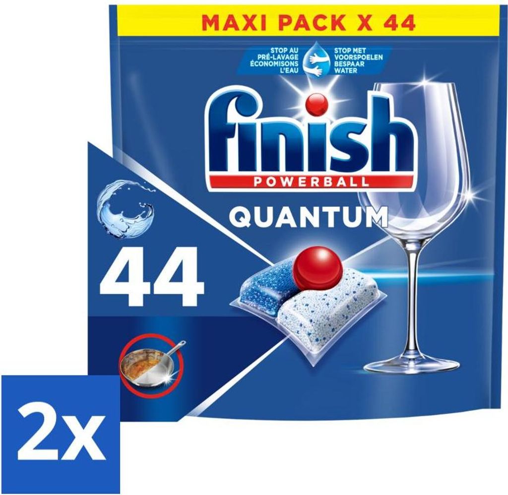 Finish - Geschirrspülmittel - Quantum All in One Regular - All-in-1 Power - 44 Kapseln - Vorteilspack - 2 Stücke