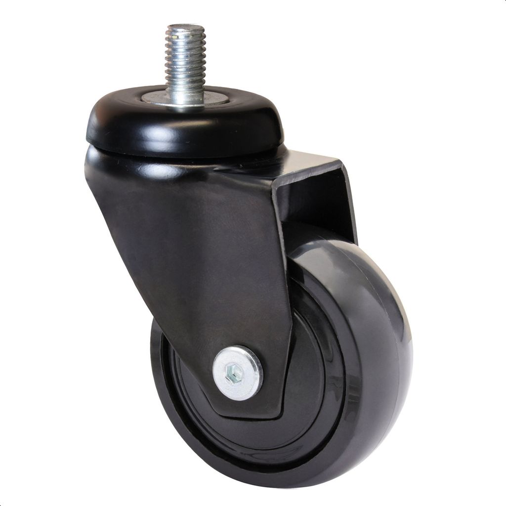 WAGNER 360° - 3C - Design-Lenkrolle - Ø 50 mm, schwarz, soft, Kugellager, Stift 10x16 mm, Tragkraft 50 kg - 01225266