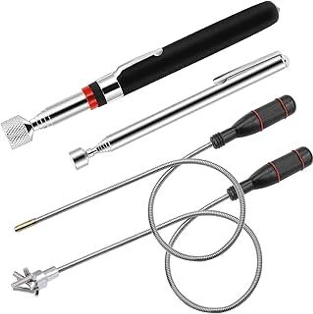 Magnete Telescopico Allungabile 60cm: Kit 4 Sollevatori Magnetici 15LB
