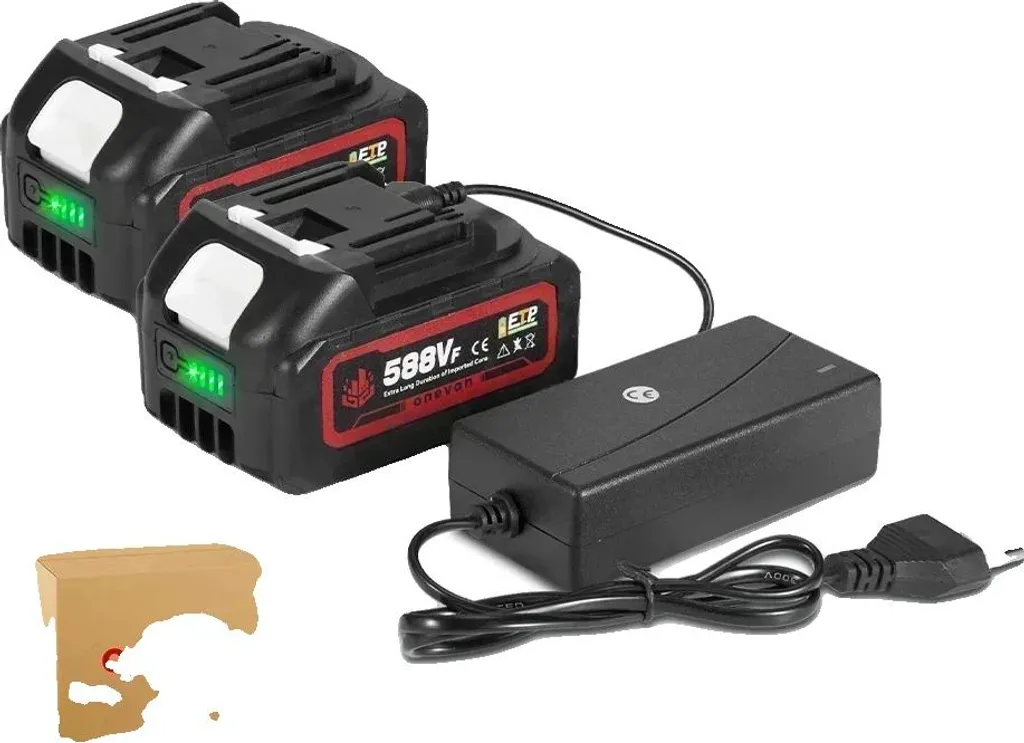 Lot de 2 Batteries Li-ion 18V 22.9Ah avec Chargeur Rapide pour Outillage