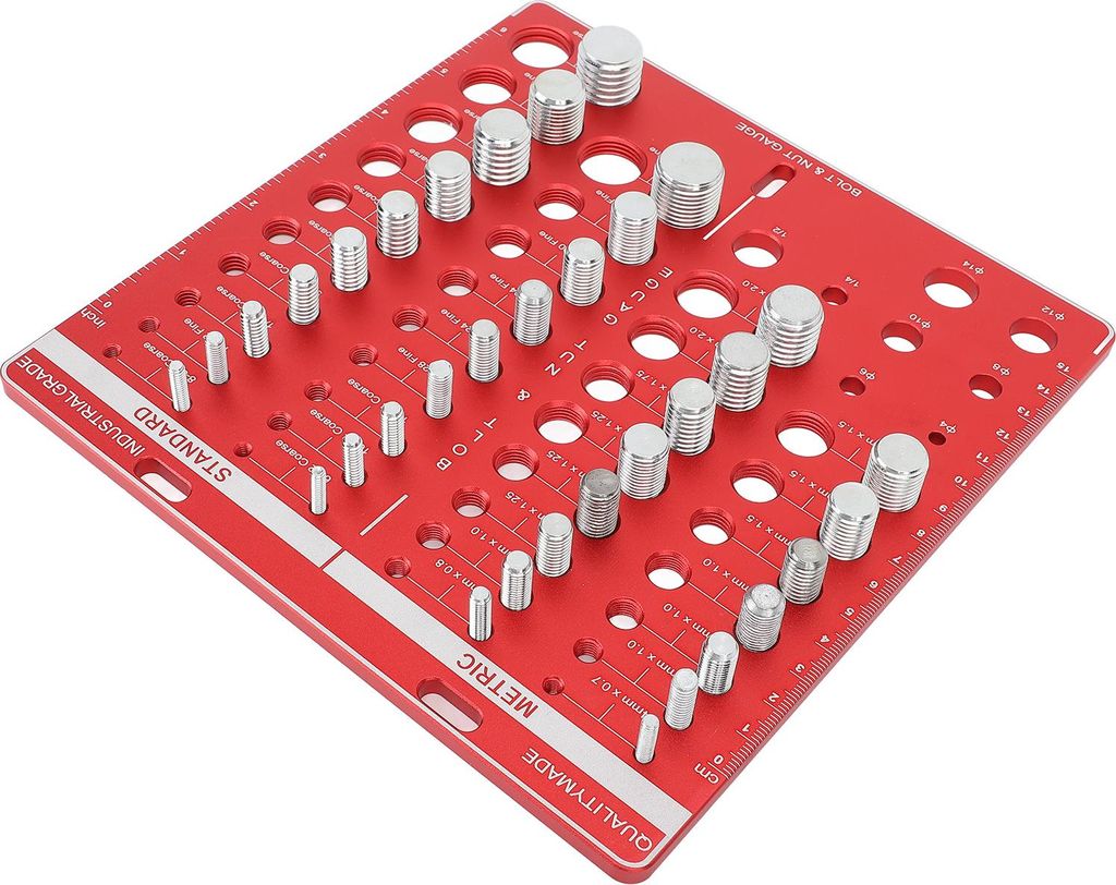 34pcs Schraubenmutter und Schraubengewinde -Prfer Aluminiumlegierung hohe Genauigkeitsmesswerkzeug -Identifikator -Messger?te zur berprfung