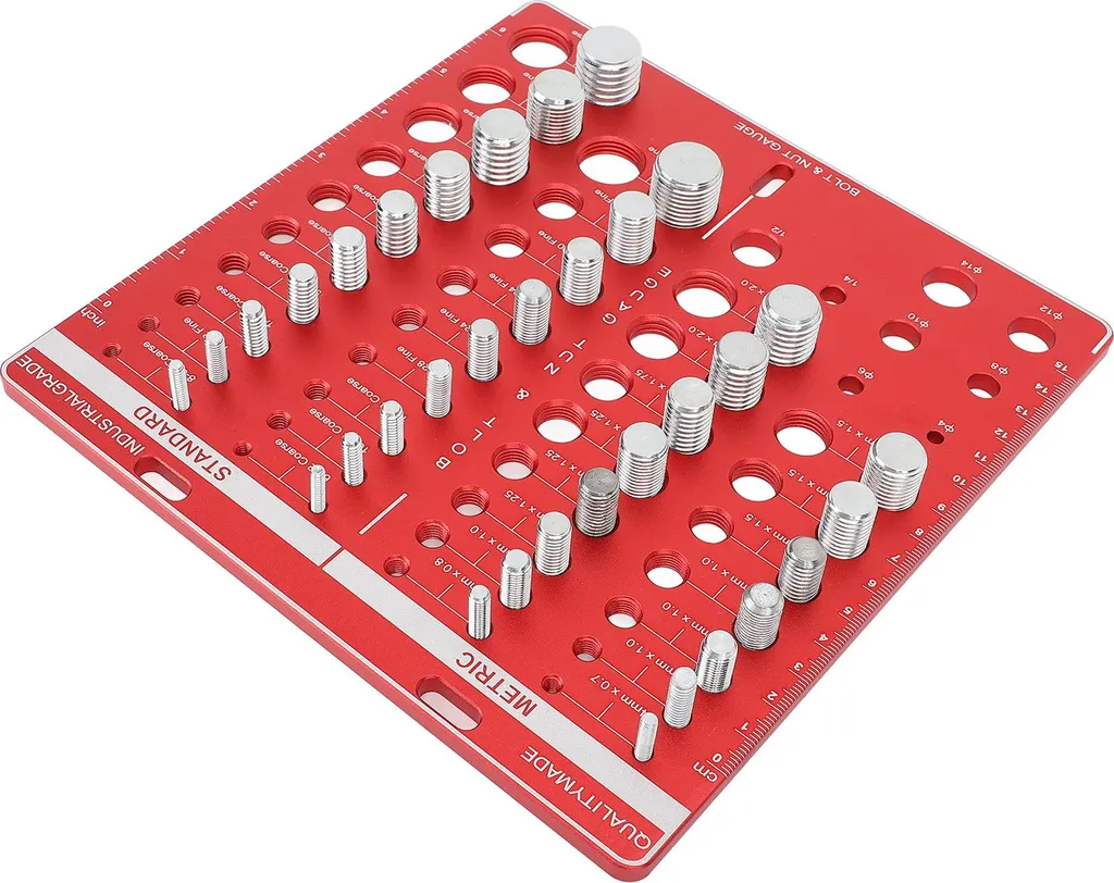 Vérificateur de filetage 34 pièces en alliage aluminium haute précision