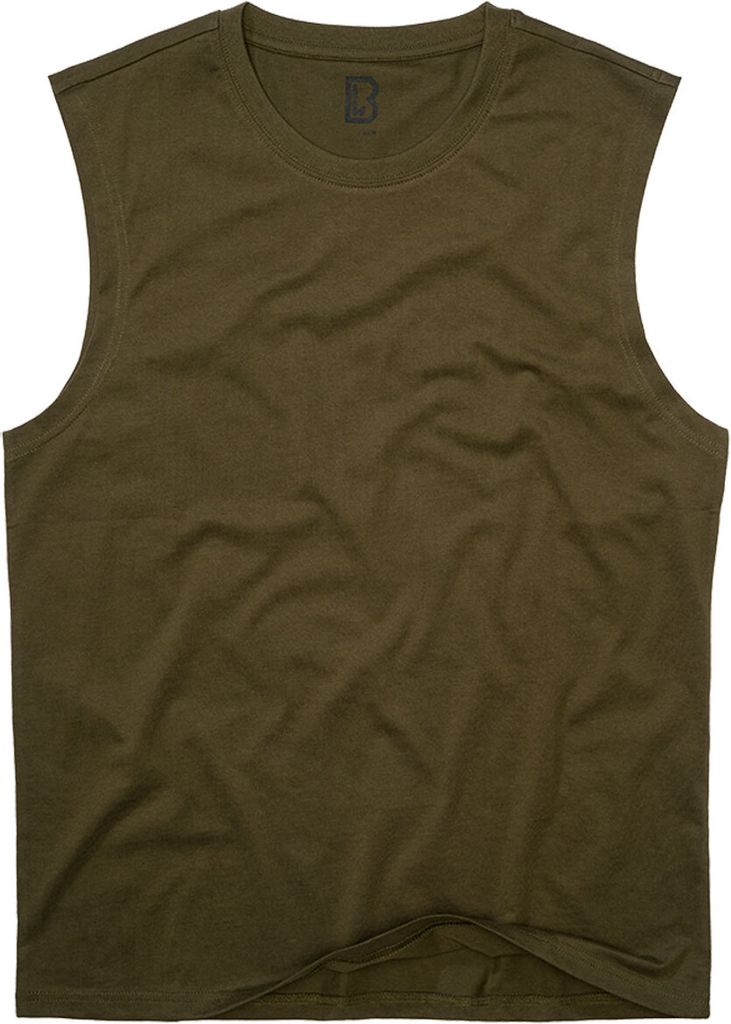 Brandit Top Herren T-Shirt Sleeveless oliv Basics 100% Baumwolle M