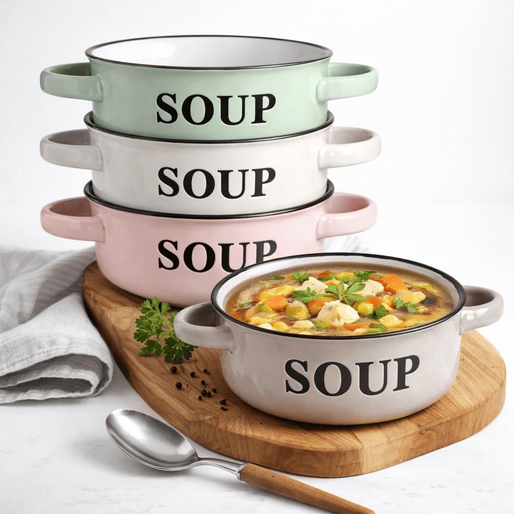 4 Suppenschalen Suppenschüsseln Suppe Müsli Schalen Produktbild 