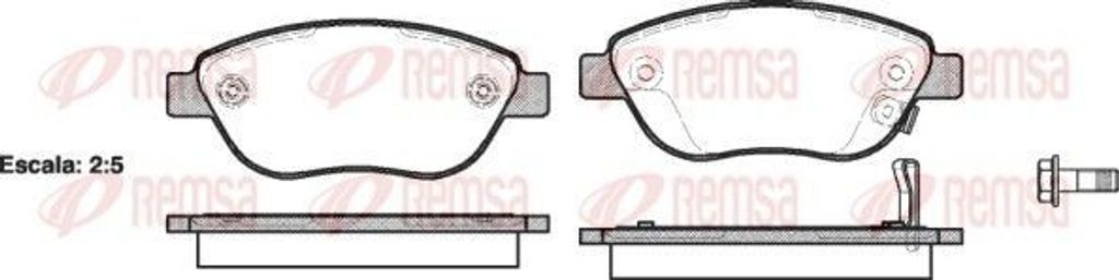 REMSA Bremsbeläge Satz Vorne Bremsklötze für OPEL Corsa D Schrägheck (S07) 0859.21