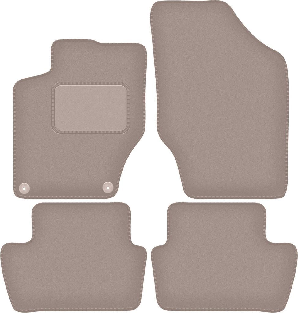 Velours-Autoteppiche für: Ds. 4 Crossback Hatchback (2015-2018) Beige