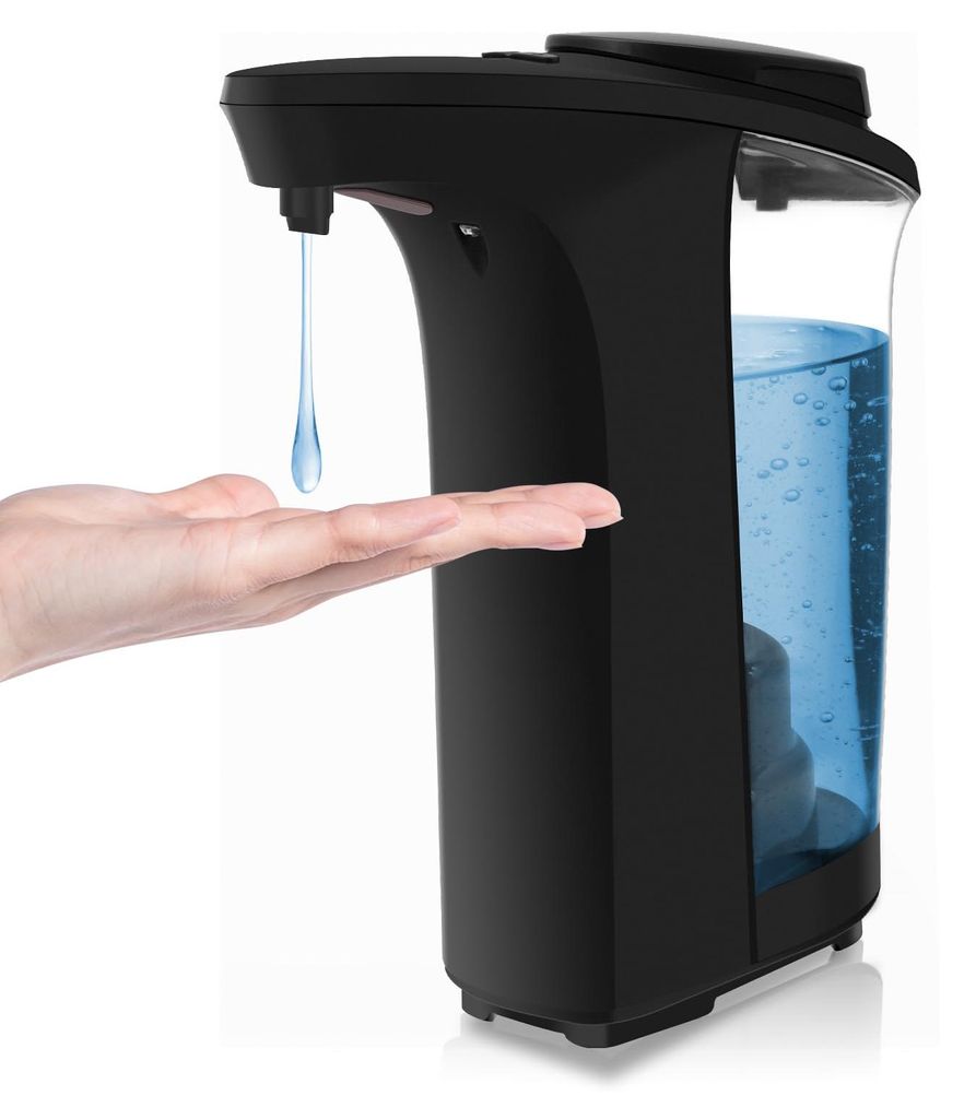 Automatischer Seifenspender 500 ml mit Sensor, 5 einstellbare Stufen, elektrischer Seifenspender, batteriebetrieben, für Bad und Küche