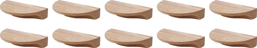 Natural Goods Berlin Möbelgriffe rund HALBMOND, 64mm Lochabstand, Schrankknöpfe passend für 15-22mm Türstärken, Griffe für Küchenschränke, ...
