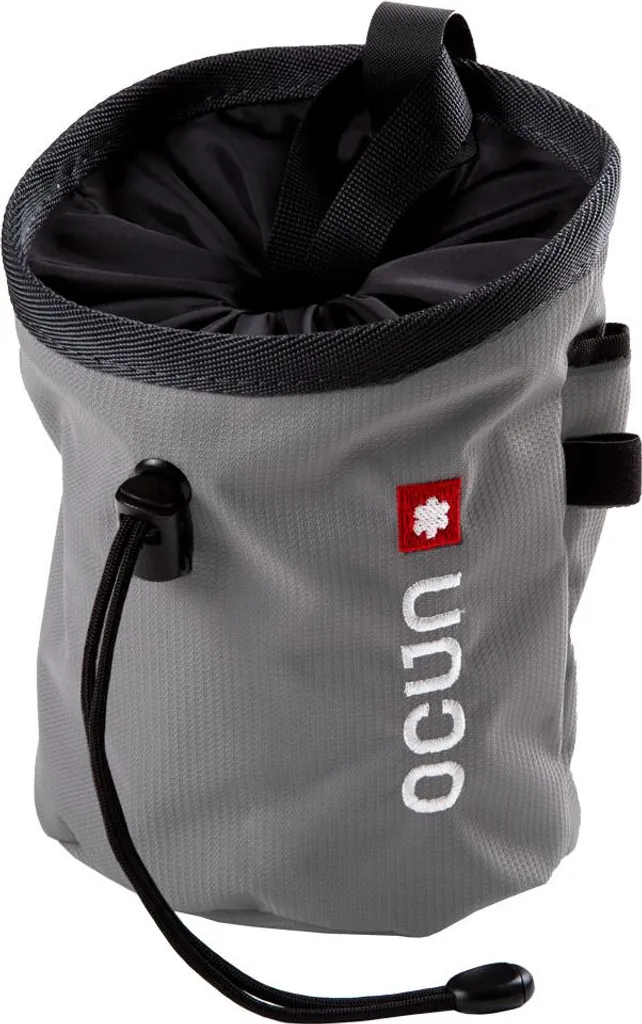 Sac à Magnésie Escalade Ocun Pousse Gris Argenté Torsadé avec Ceinture