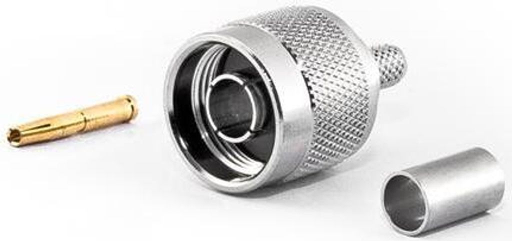 RP-N-Stecker Crimp Version für H155 Koaxialkabel