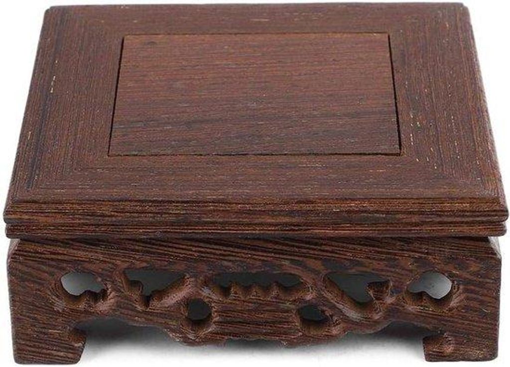 Holzsockel für Teepot und Bonsai, Retro Dekoration für Zuhause und Büro