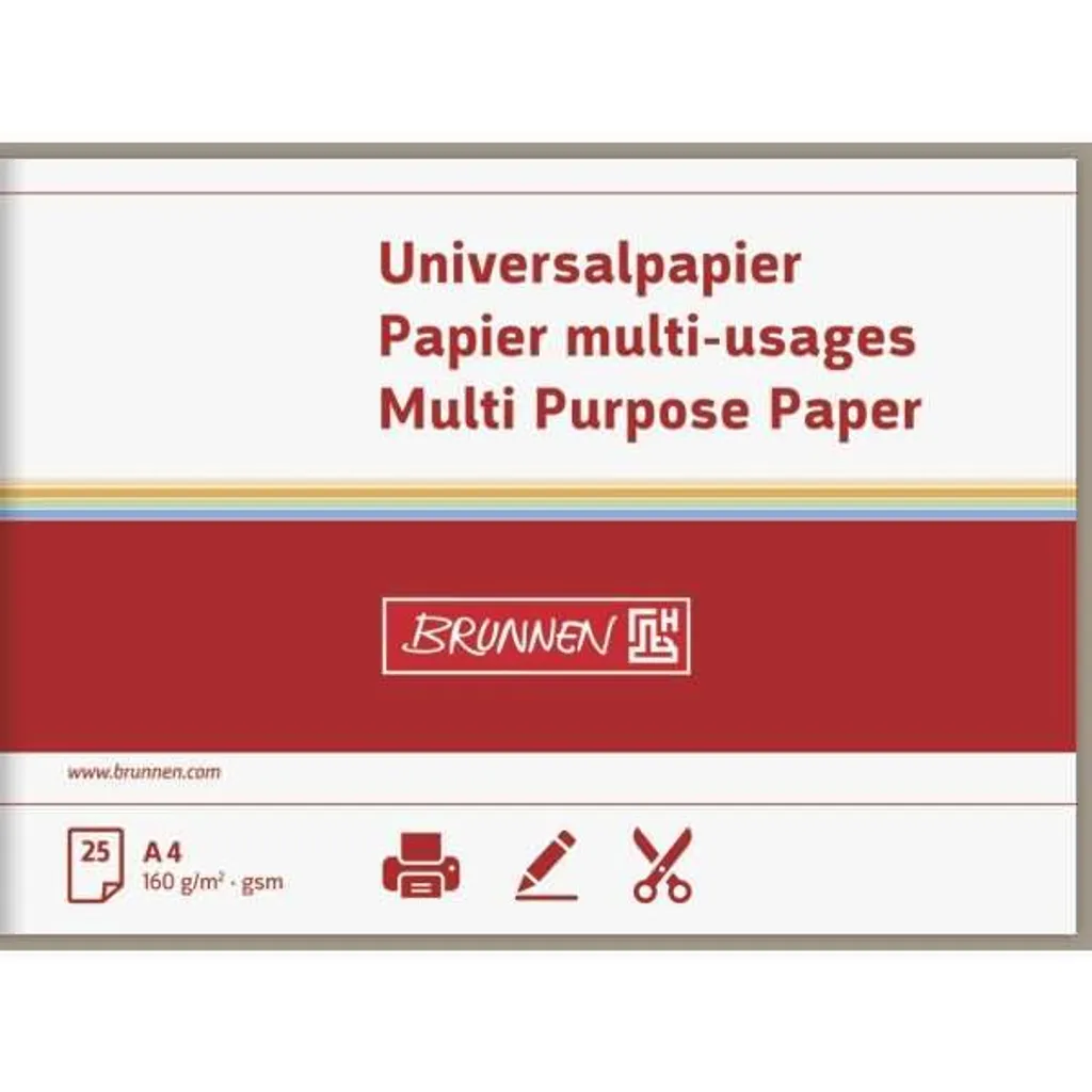 Papier multifonctionnel taupe A4 BRUNNEN 105123585 aspect mat premium