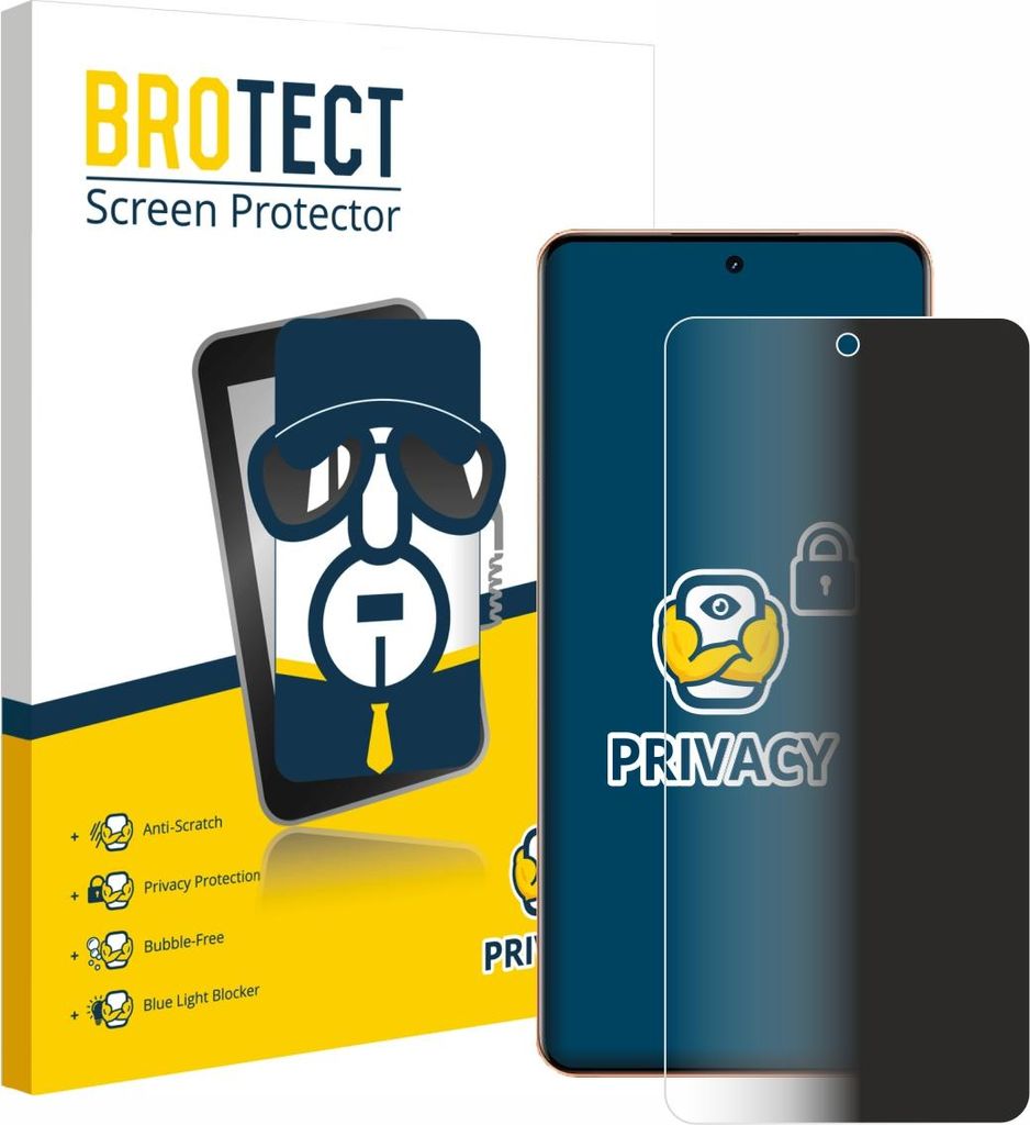 BROTECT Sichtschutzfolie für realme P4 Power Anti-Spy Privacy Sichtschutz Blickschutz Folie Blaulicht-Schutz