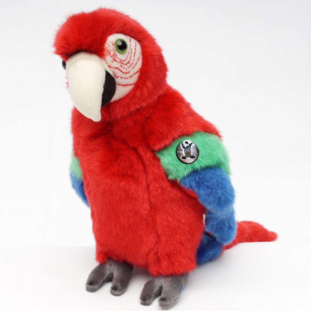 Papagei Höhe ca. 14cm Kuscheltier Ara Stofftier Gelbbrustara Plüschtier, 