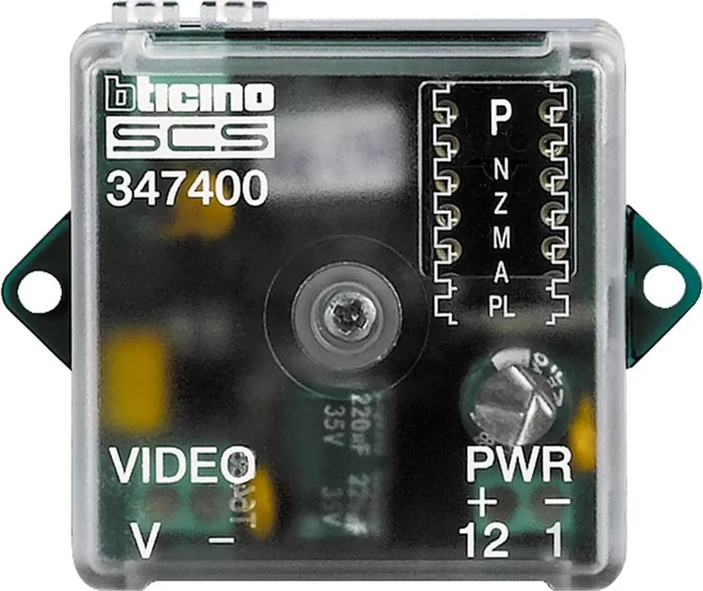 Interface BTICINO miniature 41x41x19mm coaxiale pour interphone