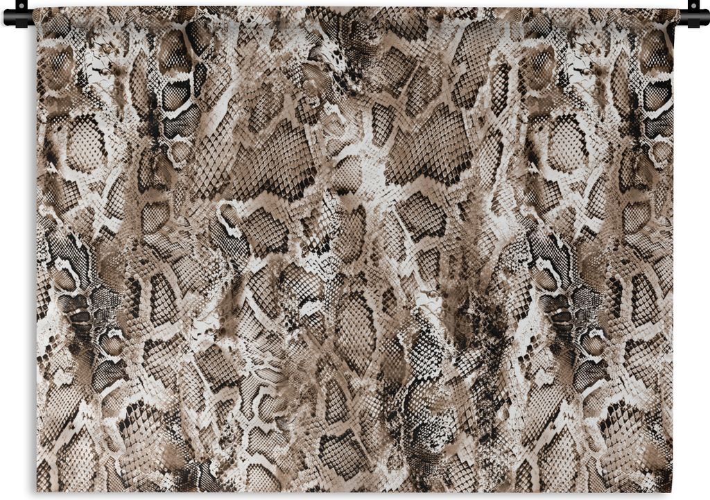 MuchoWow Wandteppich Wandbehang Tiermuster - Schlange - Schuppen - Braun 150x112 cm Tapisserie Dekoration Wandtuch - Wanddecke - Wandteppiche