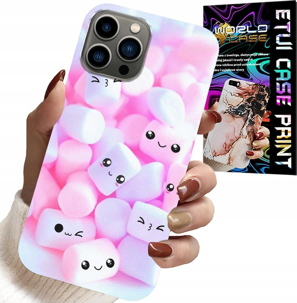Fall Für Iphone 12 Pro - Süsse Marshmallow-Design, Fall, Zurück