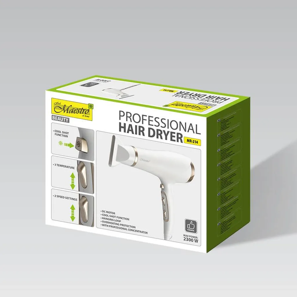 Sèche-cheveux Feel-Maestro 2300W séchage ultra rapide et mode ionique - 6