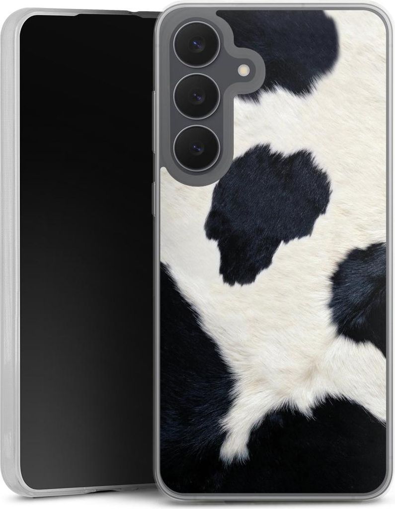 DeinDesign Slim Hülle für Samsung Galaxy S25 FE Silikon Case Ultra Dünn Handyhülle Animal-Look Animalprint Kuhfell