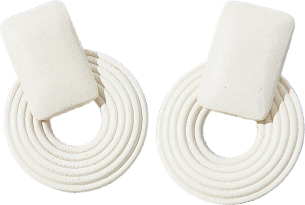1 Paar Damen-Ohrringe, aushöhlen, rund, Schmuck, übertriebene Perlen-Ohrringe für den Urlaub-C