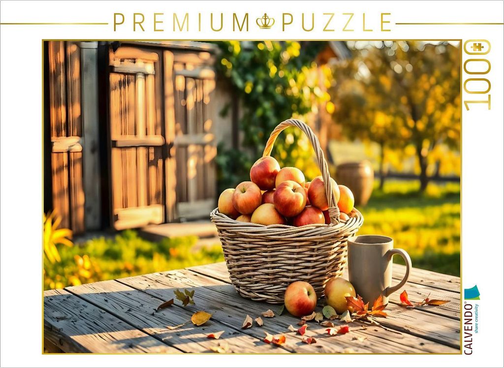 CALVENDO Puzzle Erntezeit im alten Hof | 1000 Teile Lege-Größe 64x48cm Foto-Puzzle für glückliche Stunden