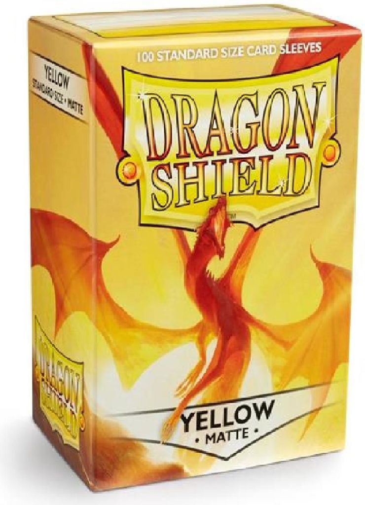 Dragon Shield Matte Sleeves - Yellow (100 Sleeves)