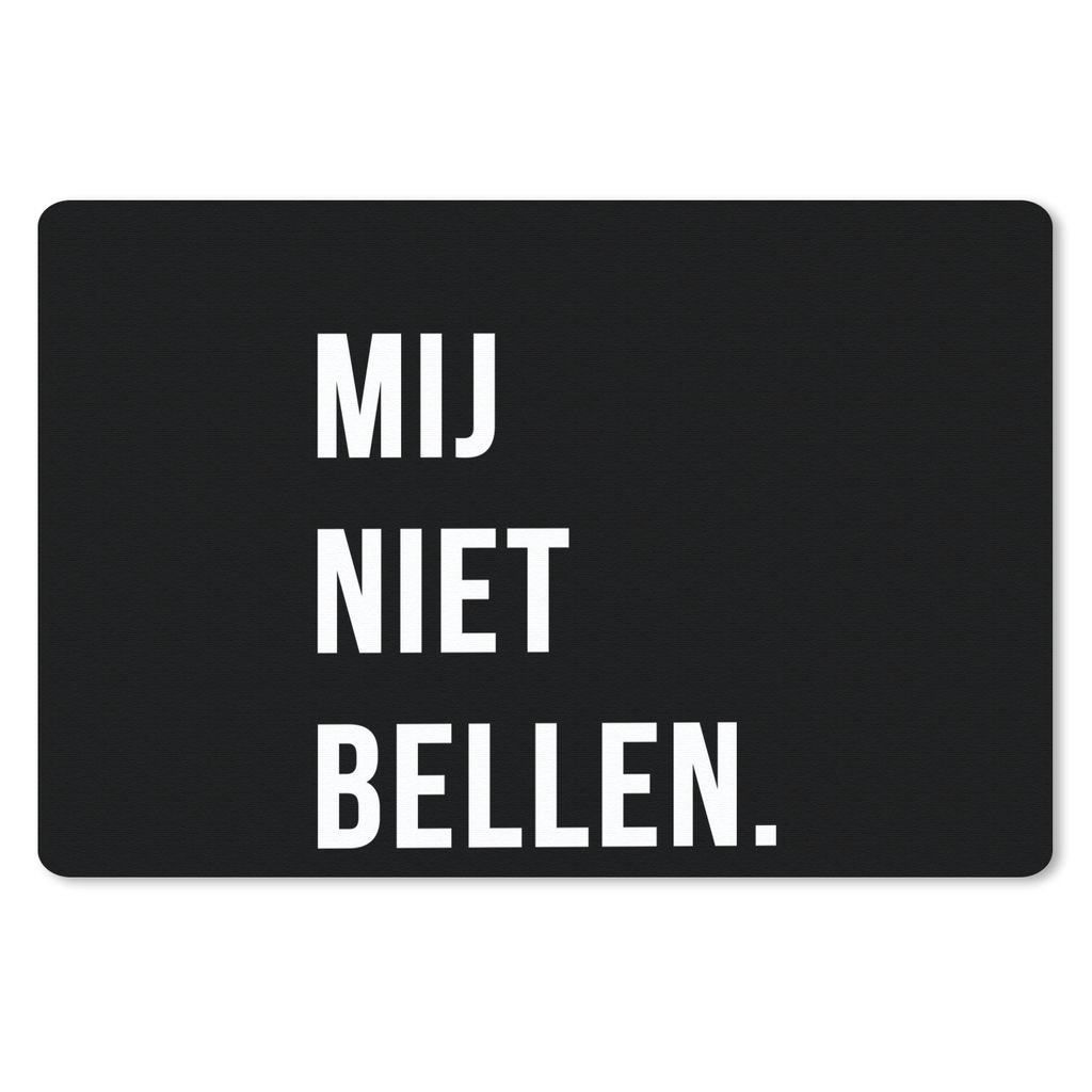 MuchoWow Schreibtischunterlage Zitate - Sprichwörter - Ruf mich nicht an. - Schwarz 60x40 cm - XXL Mauspad - Großes Mauspad