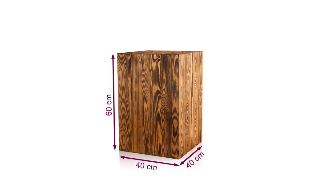Colonne de décoration en bois 60x40x40 cm - Colonne en bois Image du produit 