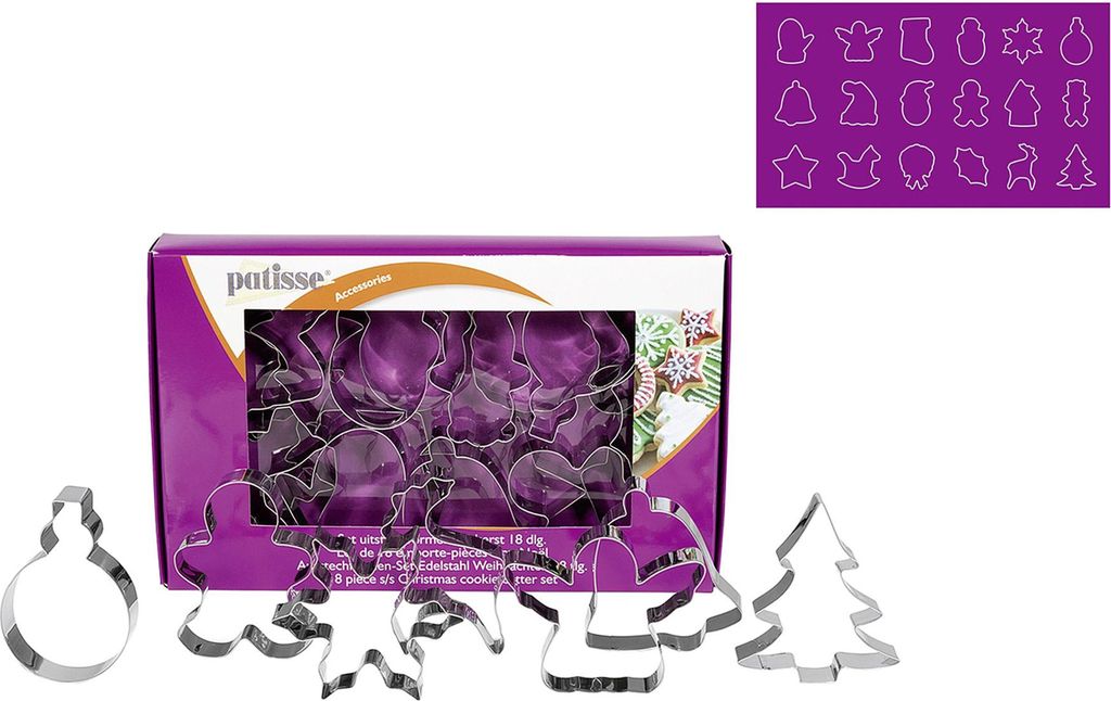 PATISSE Ausstecher Set Weihnachten 18t 109193 8712187020291 Image du produit 