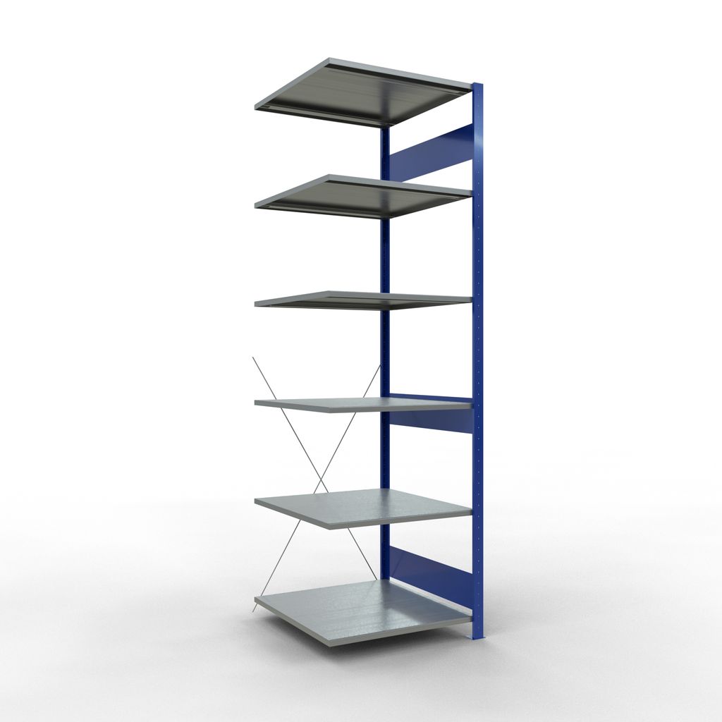 Stecksystem Anbauregal - 2500x 750x800 mm, Typ 150 kg