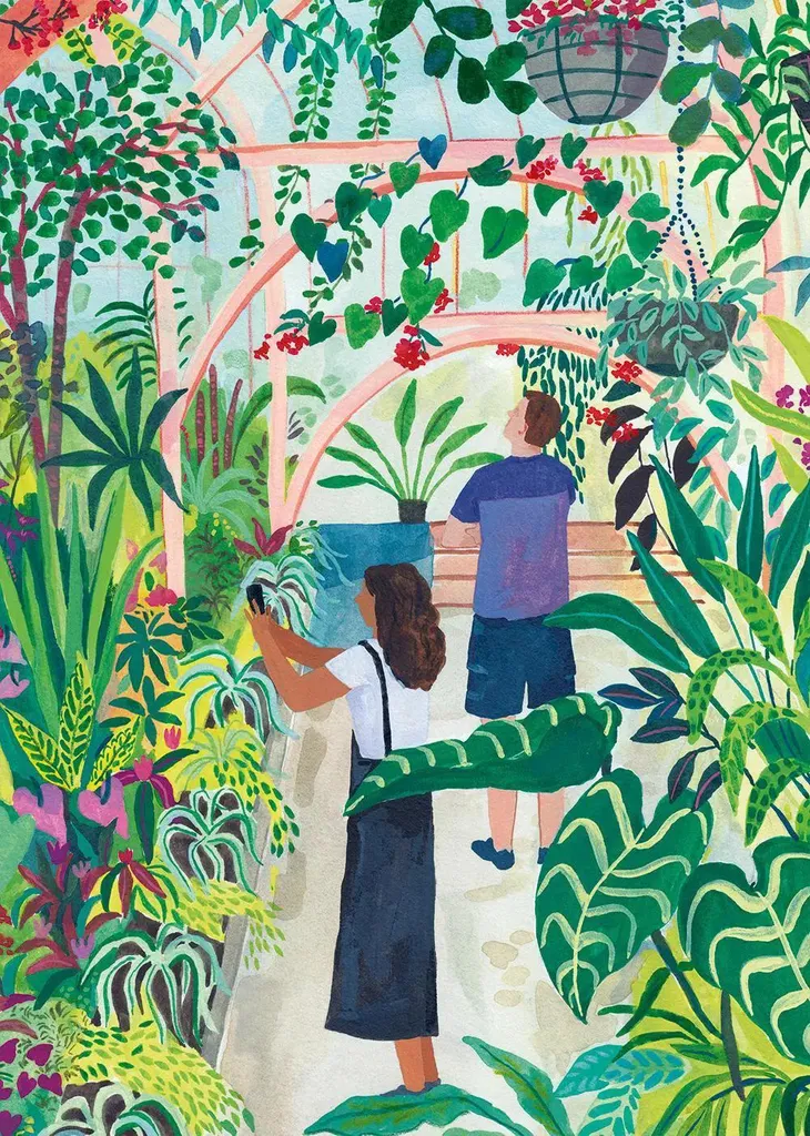 Grand Puzzle Adulte 1500 Pièces Jardin Botanique Multicolore et Fleuri