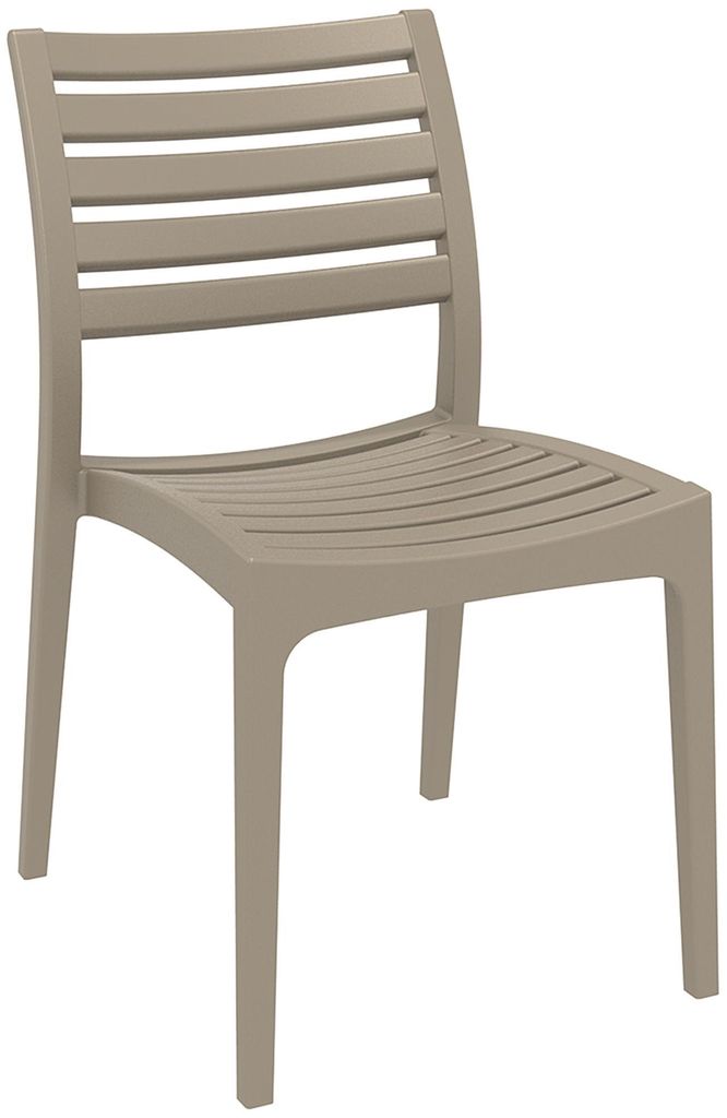 CLP Gartenstuhl Ares stapelbar und mit modernem Design schlamm