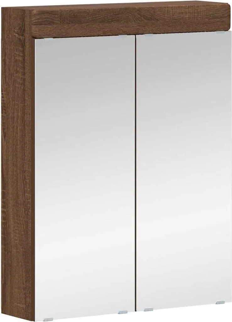 Mobiletto Specchio Bagno vidaXL TULUM Rovere | Soluzione Famiglia