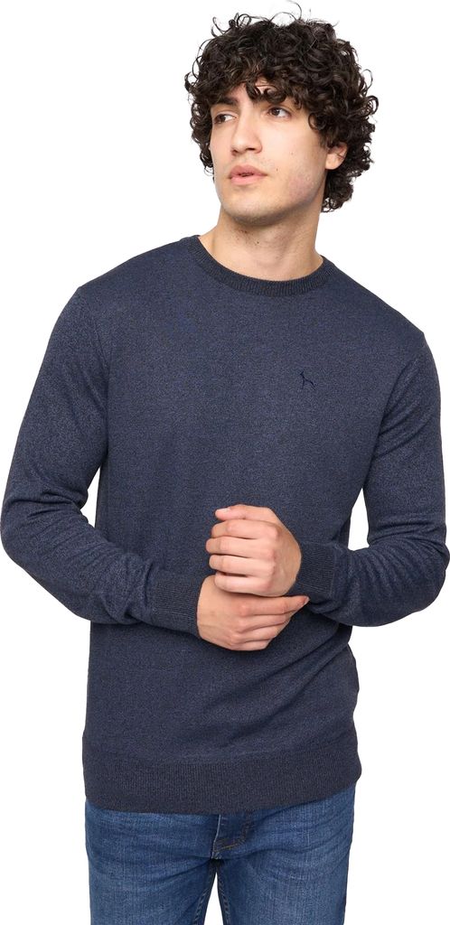 Bewley & Ritch - "Loxham" Pullover Rundhalsausschnitt für Herren BG1823 (L) (Marineblau meliert)
