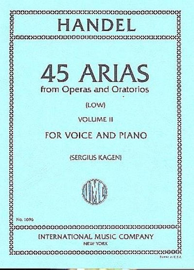 45 Arias from Operas and Oratorios vol.2for low voice and piano