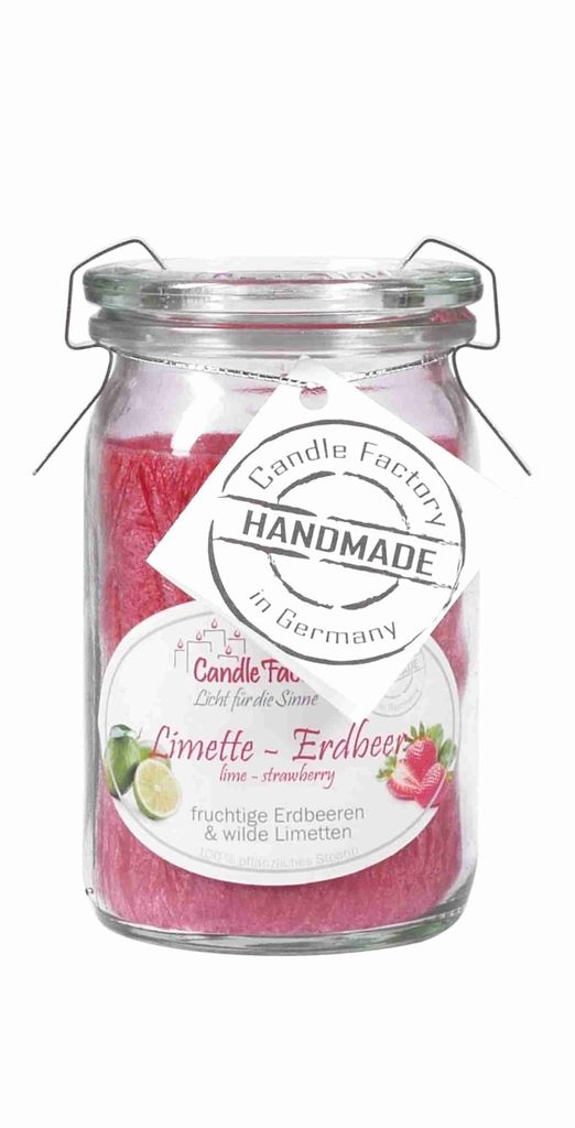 Candle Factory Baby Jumbo Limette-Erdbeer Duftkerze Dekokerze 308157