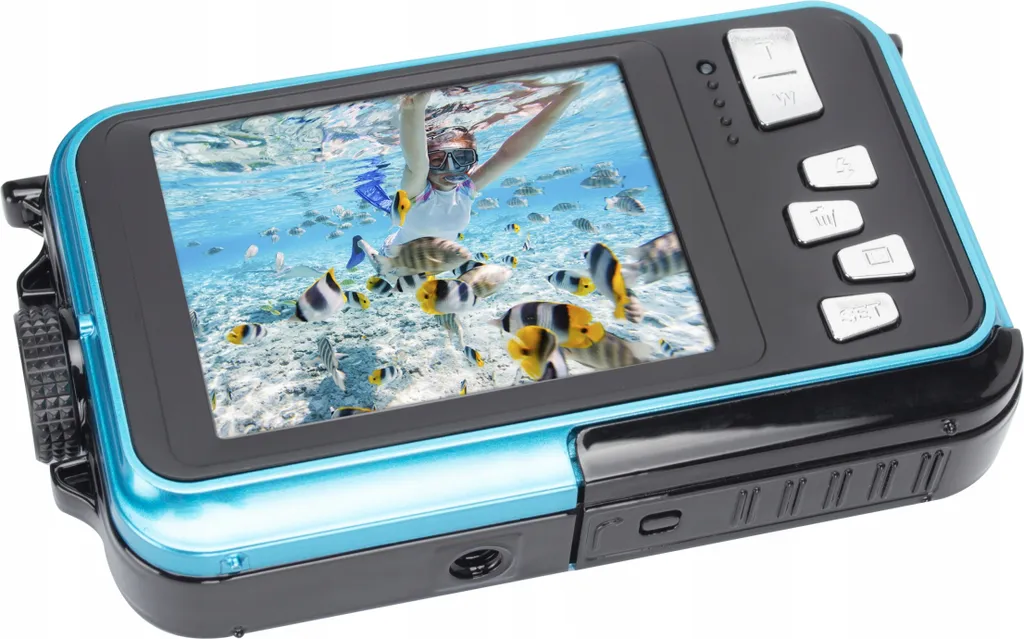 AGFA WP8000 Blu Realishot - Camera Subacquea 2.7K con Doppio Schermo - 5