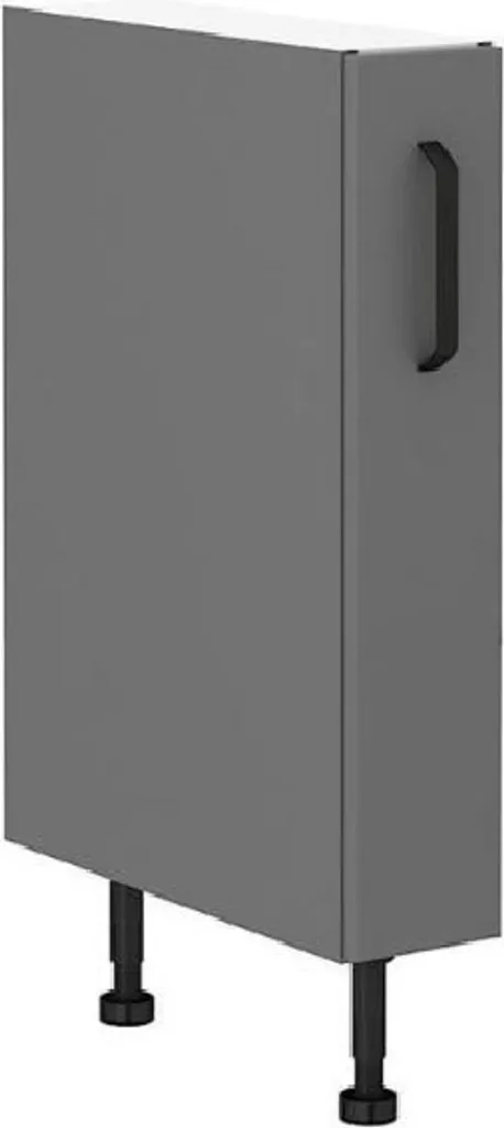 Meuble de rangement étroit coulissant NELJA 15 cm coloris anthracite