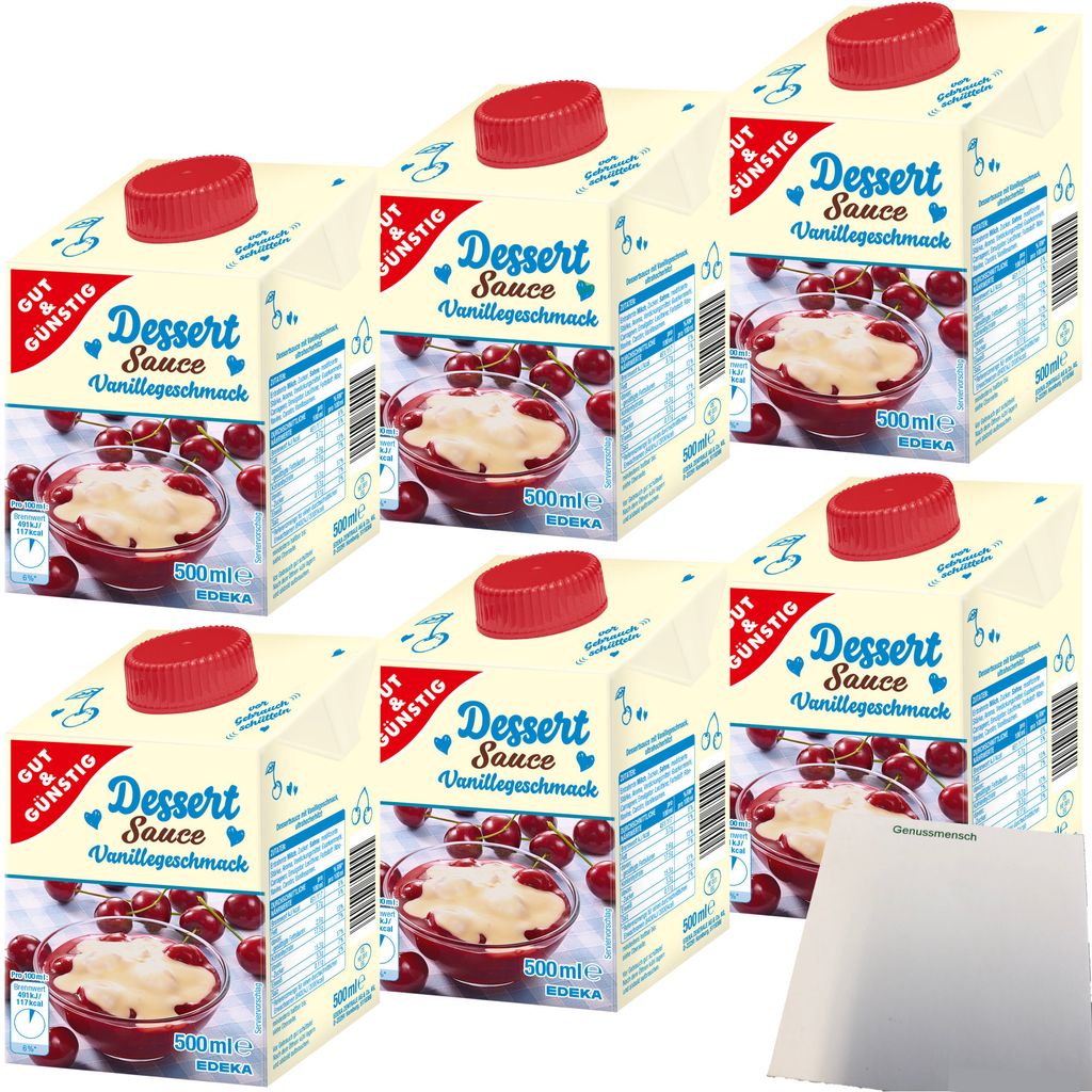 Gut & Günstig sahnige Dessertsauce mit Vanillegeschmack 6er Produktbild 