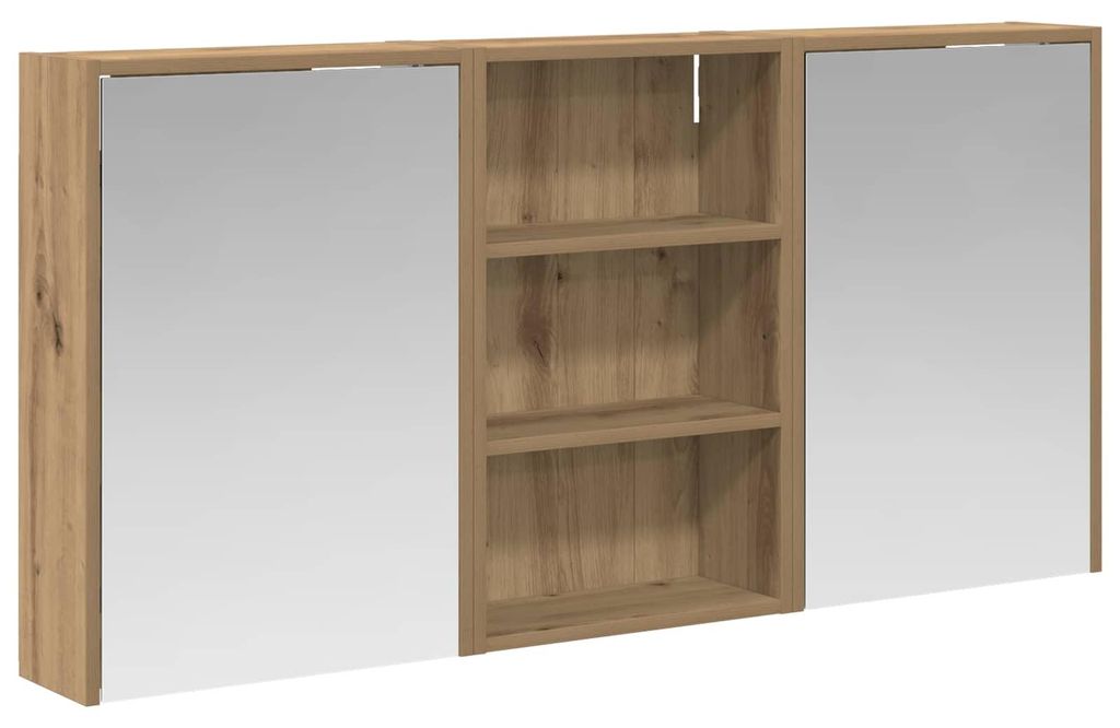 Badezimmerschrank-Set 3 pcs 126 x 16 x 62,5 cm Holzwerkstoff