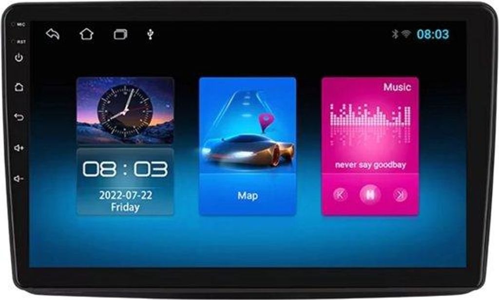 Autoradio mit Bluetooth und CarPlay für Fiat Panda (2003–2012) – kompatibel mit Apple und Android – Stereoanlage mit Navigationssystem – 1...