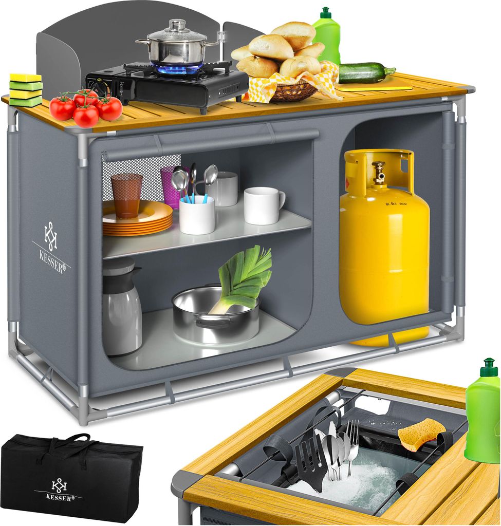 KESSER® Campingschrank, Campingküche mit Aluminiumgestell,  Produktbild 