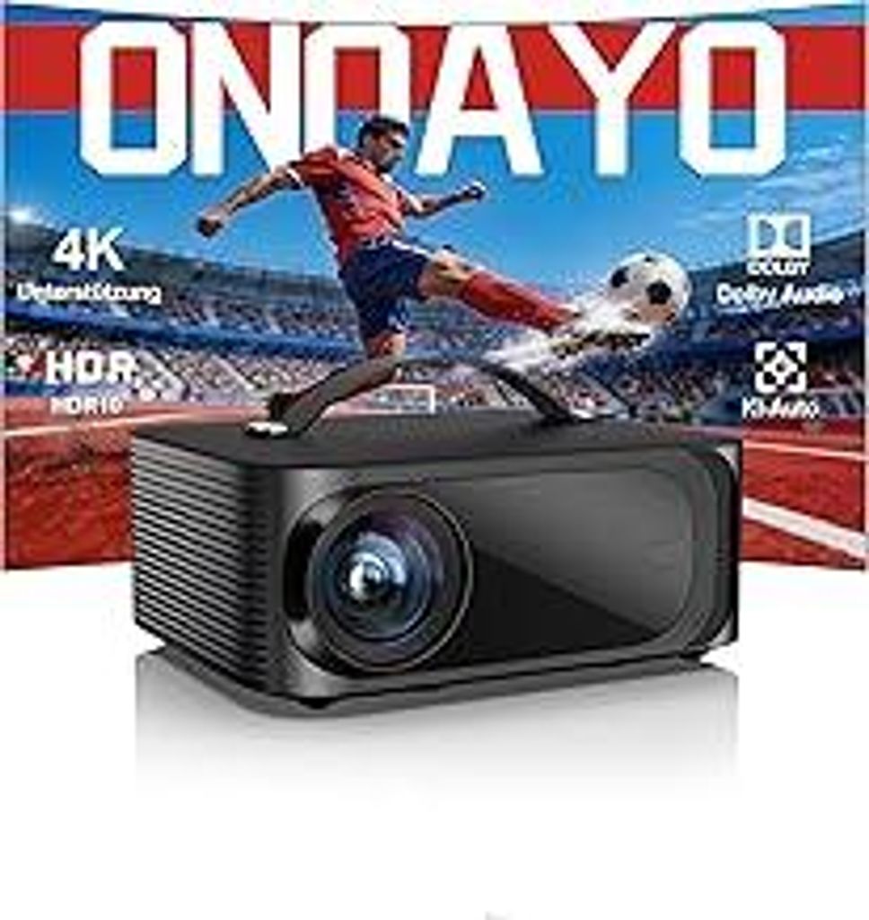 Beamer 4K?800+ Offizielle Apps/Dolby Audio? 1500 ANSI | KI-Autofokus & HDR10 | HDMI eARC & CEC | WiFi 6 Bluetooth 5.4 | ONOAYO Smart Beamer 4K Heim...