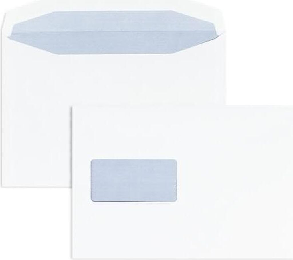 Briefumschläge C5 90g/qm gummiert Sonderfenster VE=500 Stück weiß
