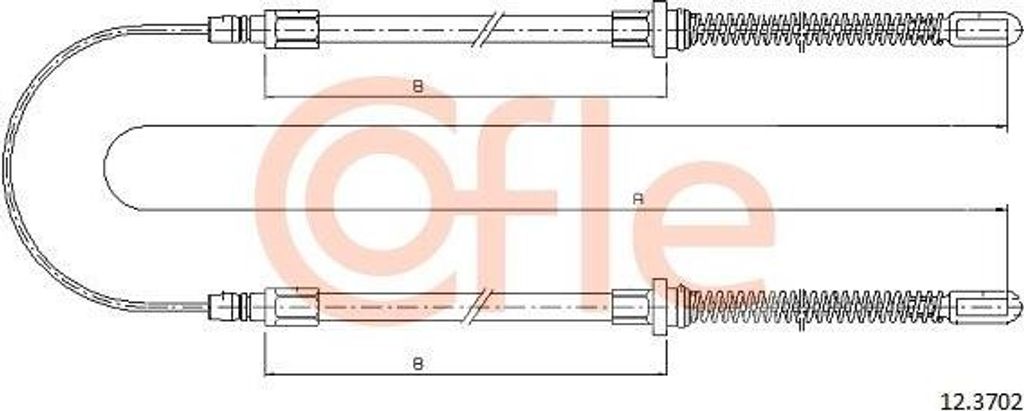 COFLE 12.3702 Seilzug, Handbremse OE 99434589 kompatibel mit Daily
